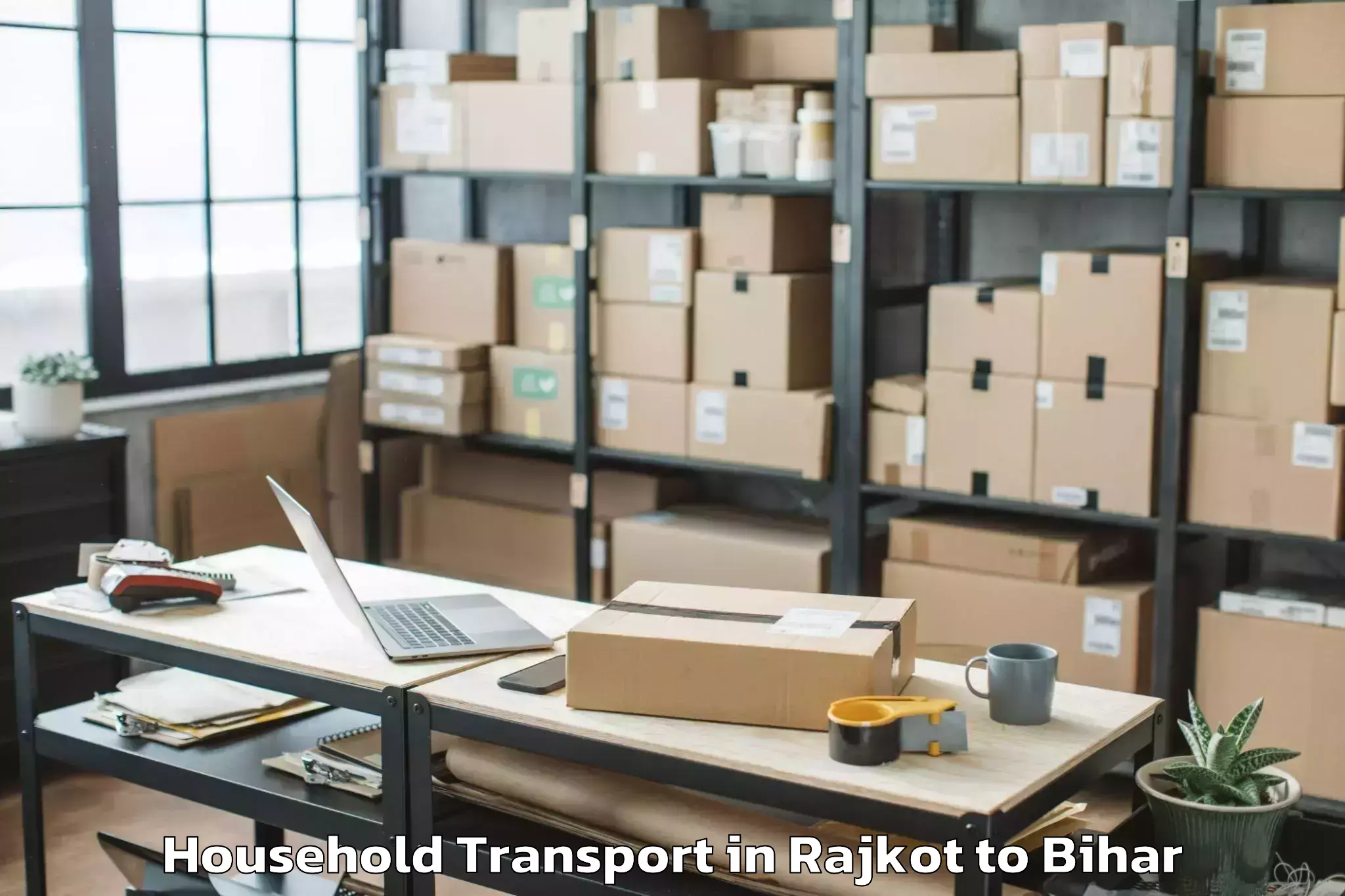 Book Rajkot to Dumraon Household Transport Online